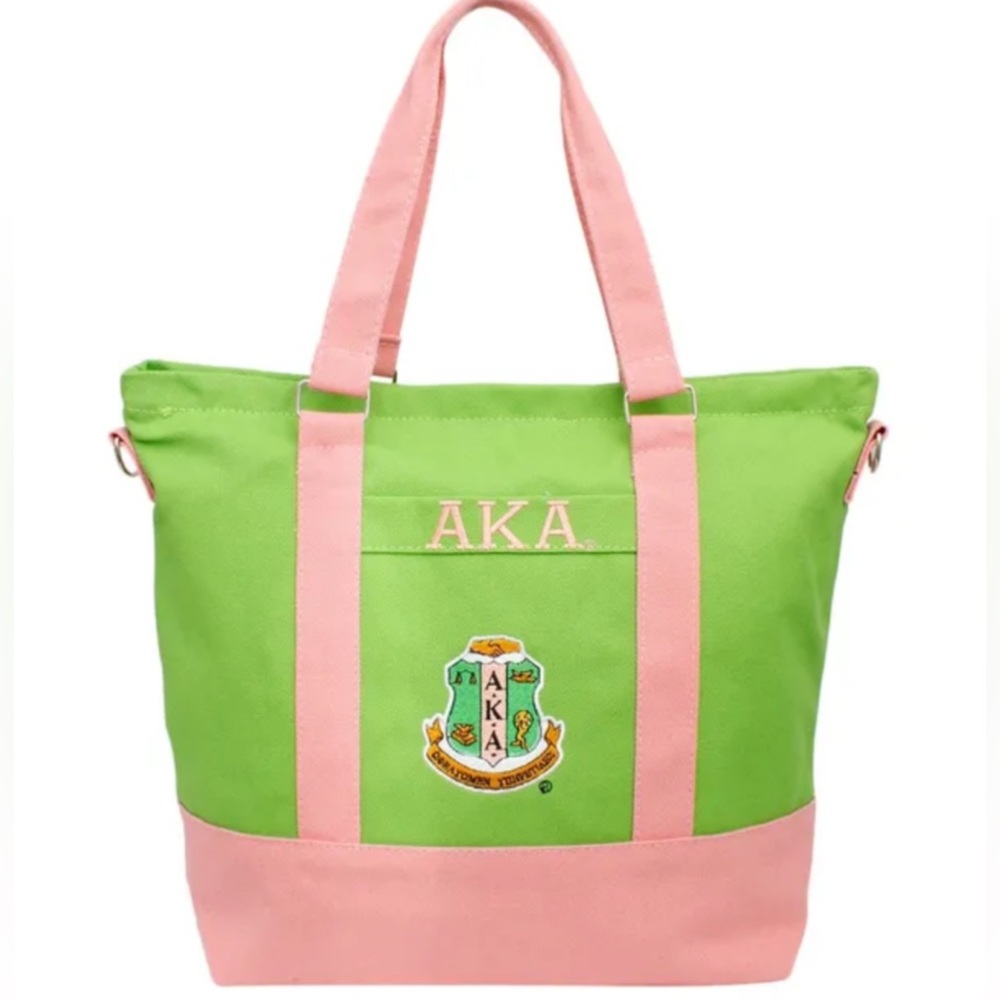 AKA Pink and Green Tote Bag